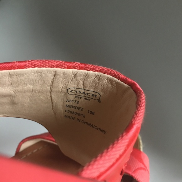 COACH Mendez Monogrammed Espadrille - Melon - Picture 7 of 8